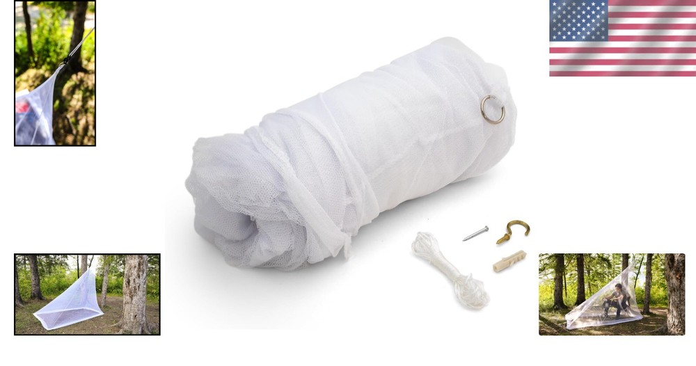 Hiker's Rectangular Mosquito Net - Lightweight Insect Protection for Camping