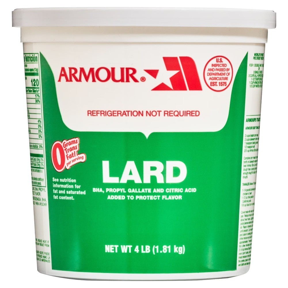 Lard 4 Pound Tub All Natural Cooking and Baking Fat