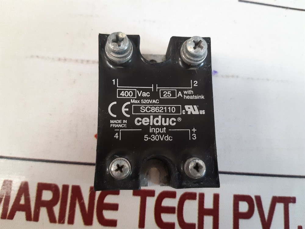 Celduc SC862110 Solid State Relay MAX 520VAC 5-30VDC