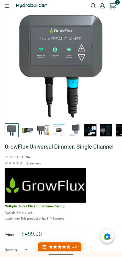 GrowFlux IoT Dimmer with RJ Adapter