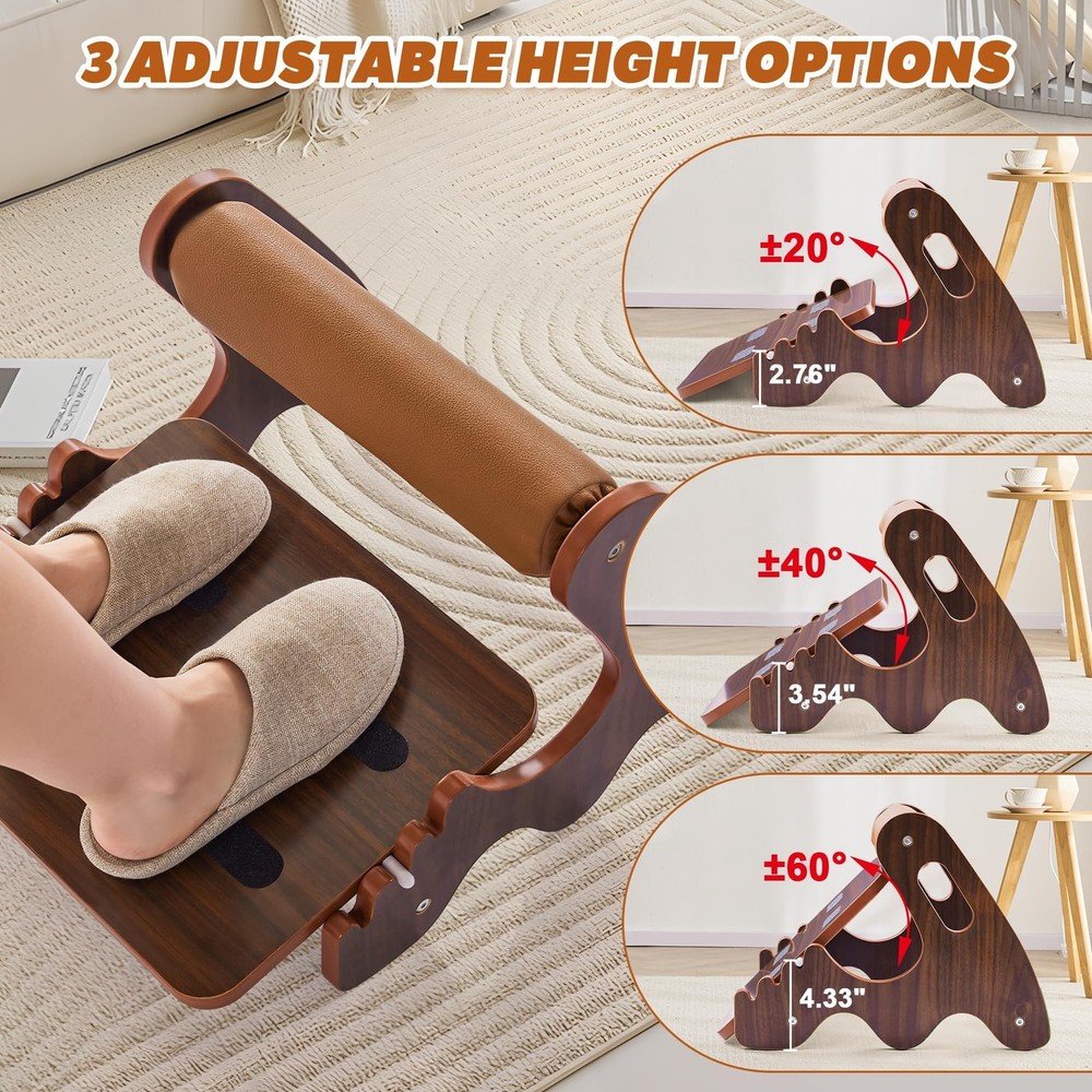 Spacocld Adjustable Rocking Foot Rest Stool Under Desk at Work - Ergonomic