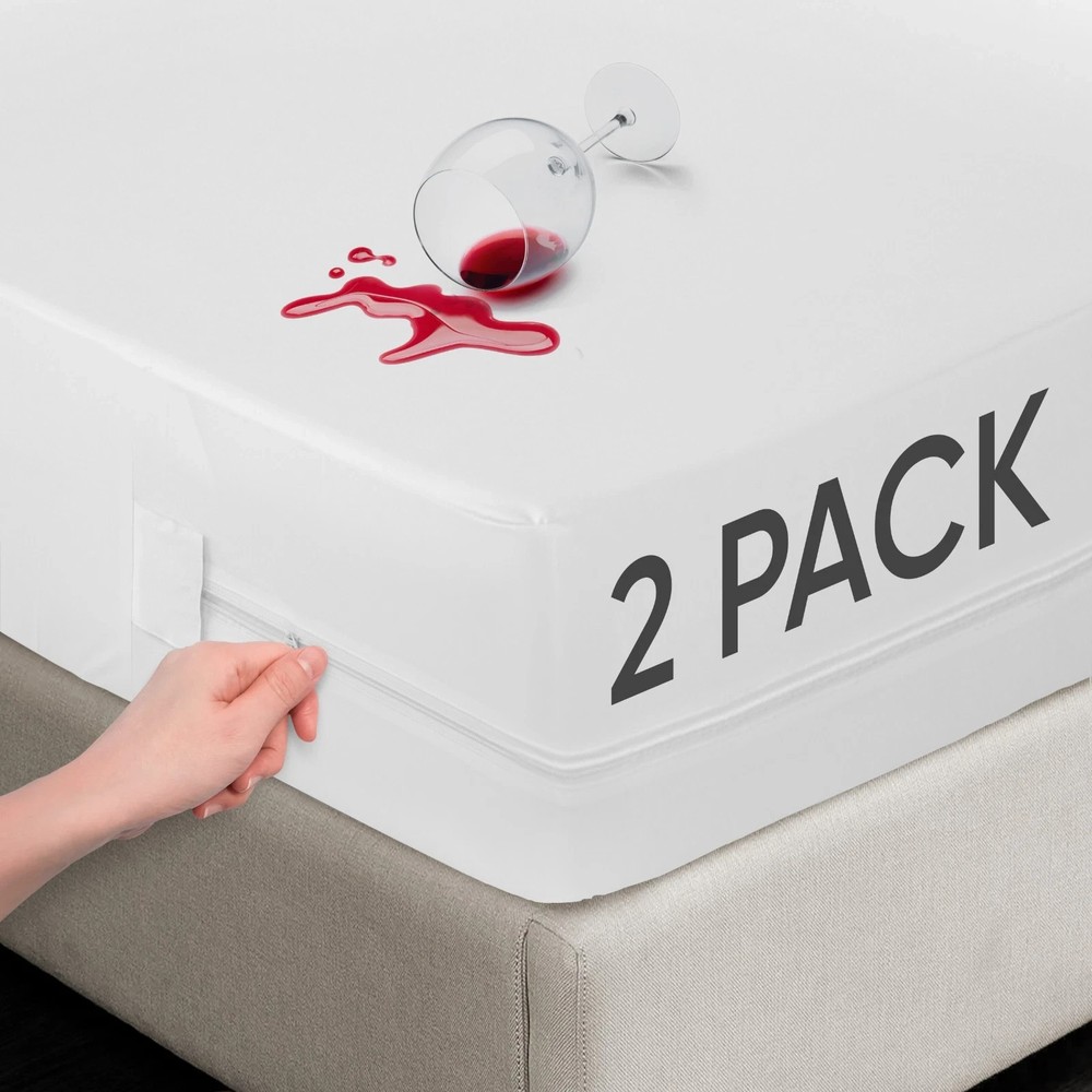 Mattress Encasement Waterproof Protector Zippered Deep Pocket Bed Bug Protector