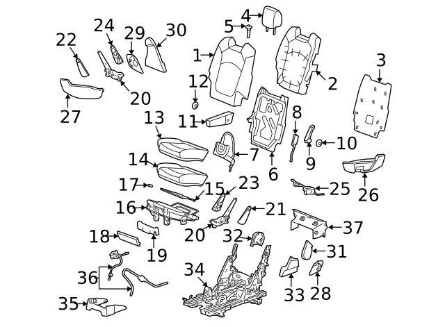 Genuine GM Armrest 25891925