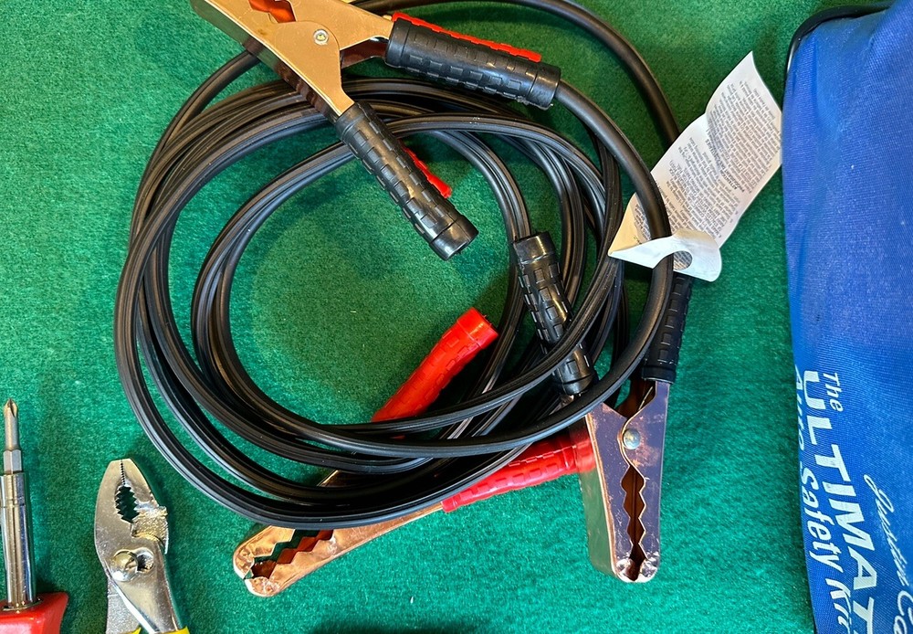 Road Safety Kit Booster Jumper Cables Tools With Handle Case