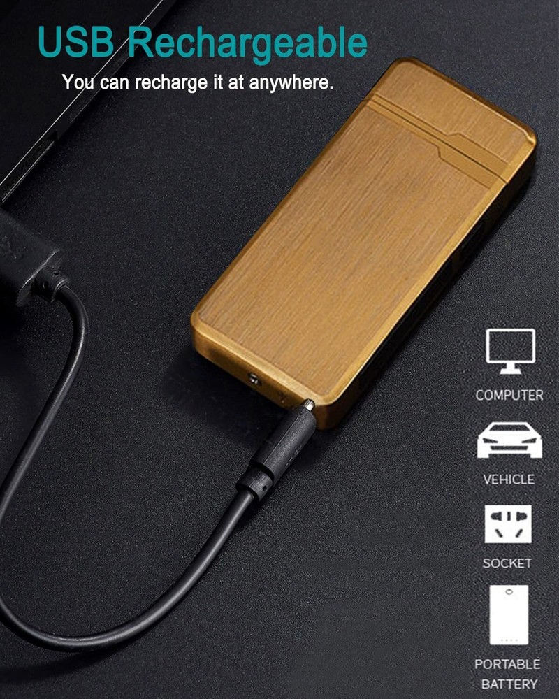 Dual Arc Plasma Electric Lighter USB Rechargeable 2020