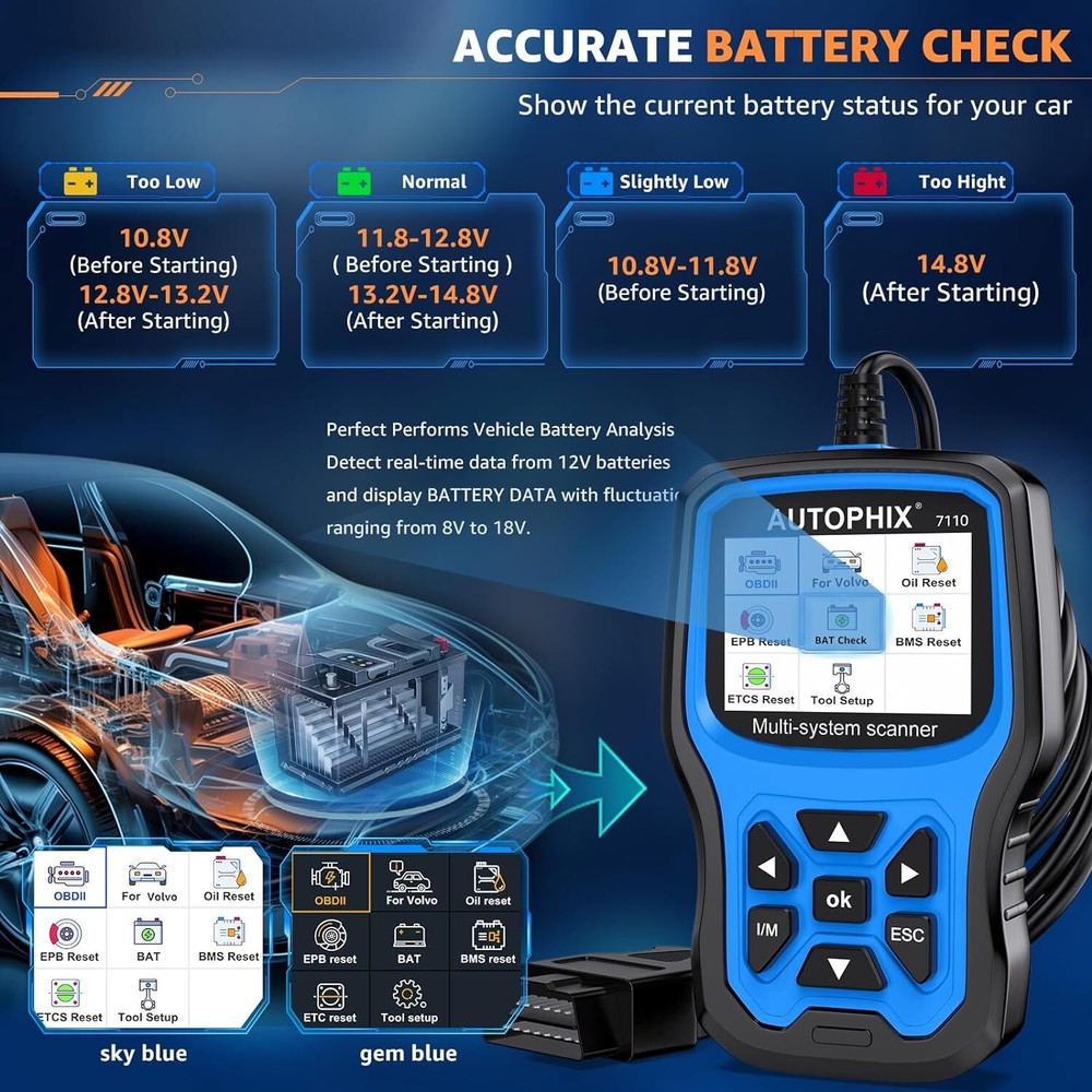AUTOPHIX 7110 Full Systems Diagnostic Scan Tool Fit for Volvo Car Code Reader