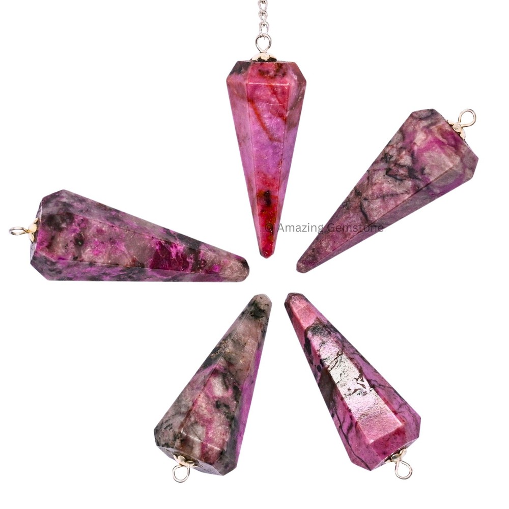Cobalt Calcite Dowsing Crystal Pendulum