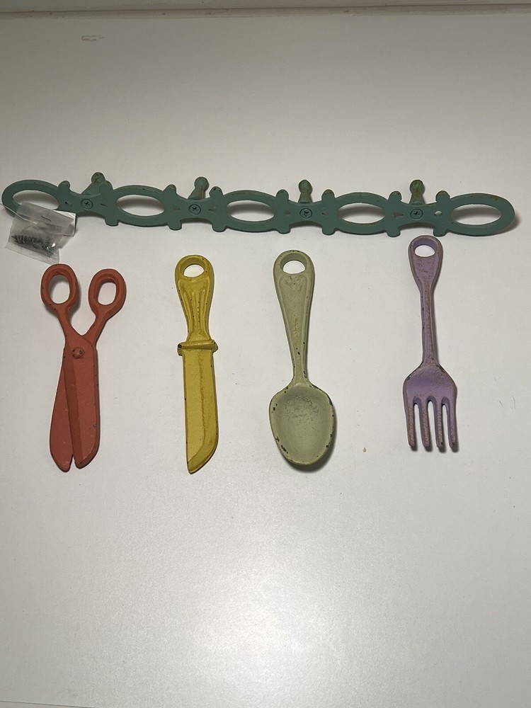 Cast iron kitchen decor with hanger