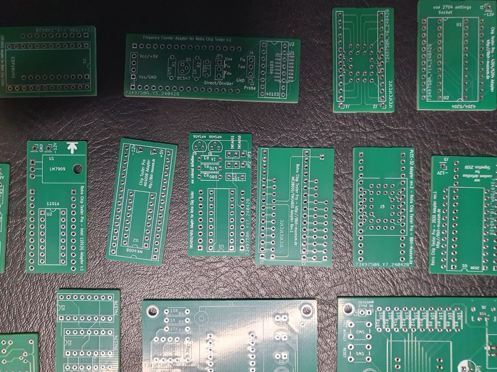 Db1734 RCT Retro Chip Tester Accessory Boards 15 different PCB