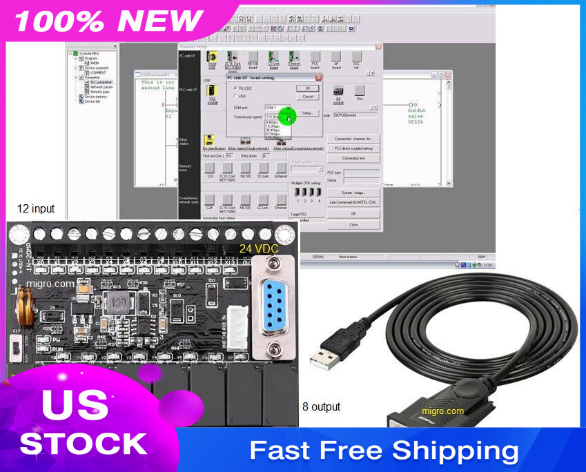 PLC Starter Kit Ladder Logic Professional Programmable Controller GX Software