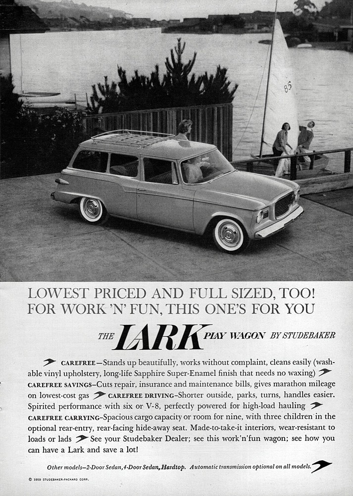 1959 Studebaker Lark Play Wagon Original Print Ad