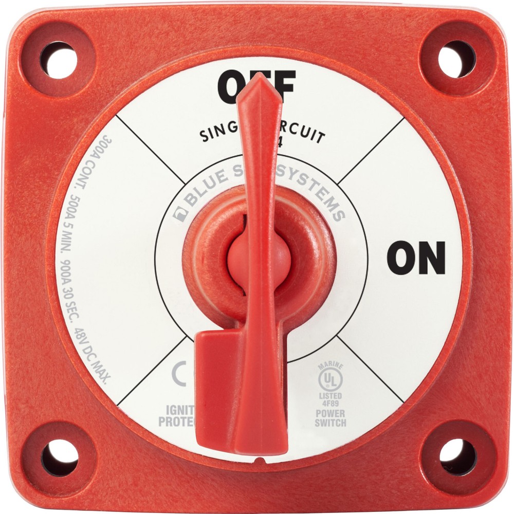 Blue Sea Systems - 6004-BSS - Single Circuit ON-OFF with Locking Key - Red