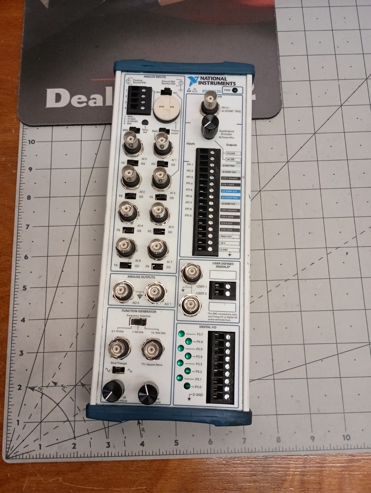 National Instruments NI BNC-2120 Connector Block w Func. Generator, Quad Encoder