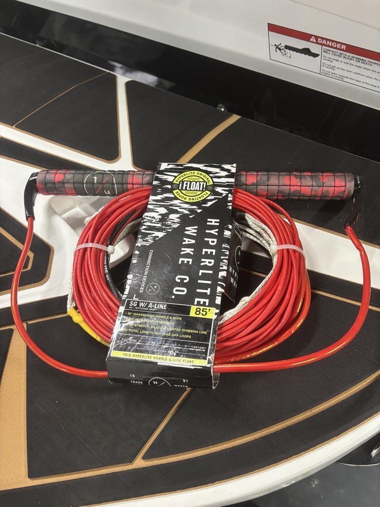2024 Hyperlite SG Handle w/ A-Line Wakeboard Rope & Handle 85’ (red)