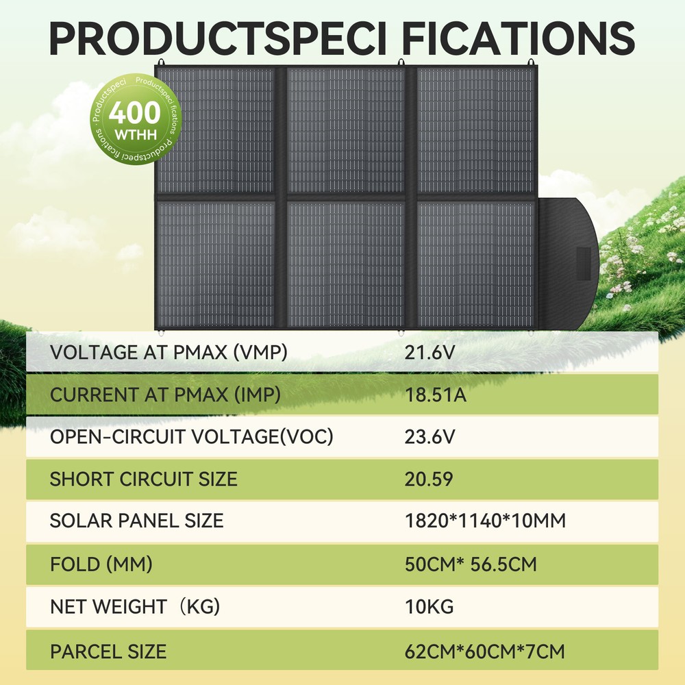 400W Portable Foldable Solar Panel Kit