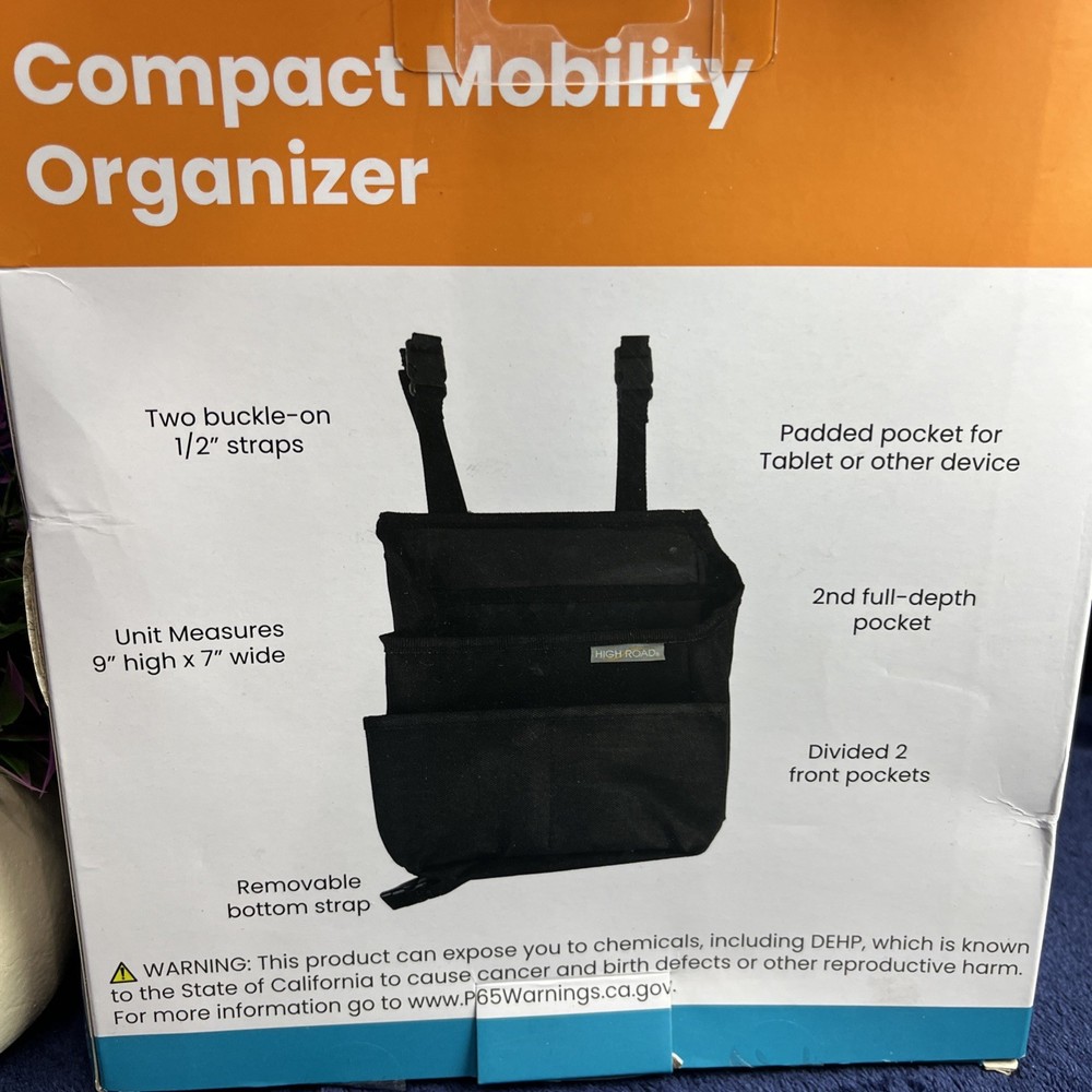 Durable Folding Walker Accessory - Spacious Pocket Organizer for Seniors