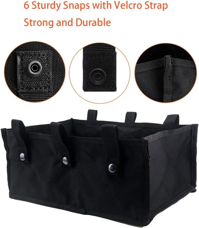 Versatile Black Rollator Walker Underseat Pouch - Easy Attachment & Organization
