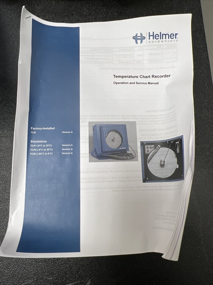 Helmer TCR Temperature Chart Recorder