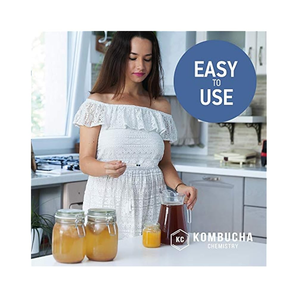 pH Test Strips for Kombucha, 0-6 Range (0.5 Steps), 100-Piece Kit