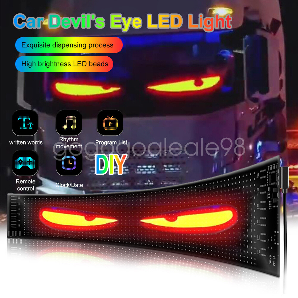 Car Auto Demon Eyes LED Light DIY Customized Bluetooth Control LED Panel Lamp