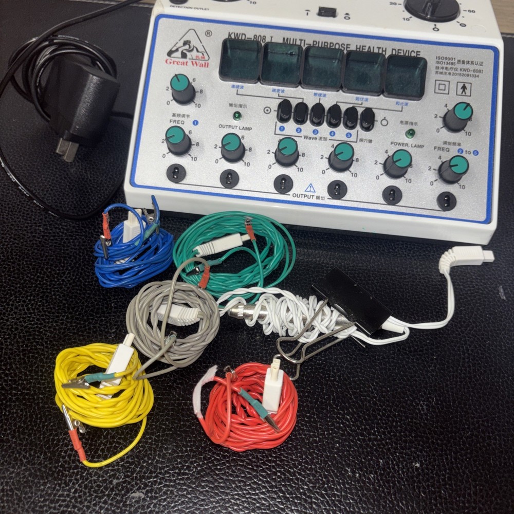 Electric Acupuncture Stimulator Machine Set Massage Device 6 Outputs Patch