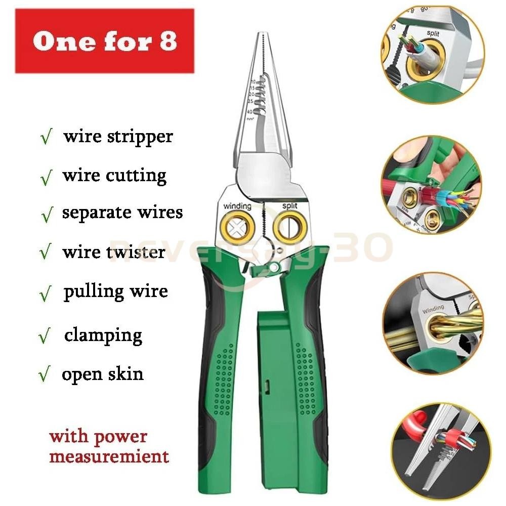 8 In 1 Wire Stripper Wire Stripping Tool with Voltage Tester Cable Cutters New