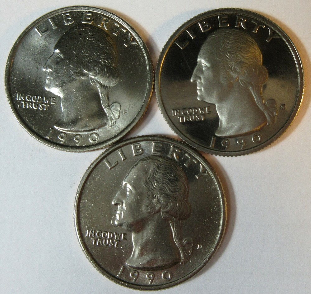 1990 PDS Washington Quarters (#317x)