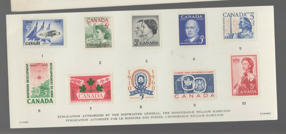 CANADA A/C  #3 on card with envelope circa 1959-60