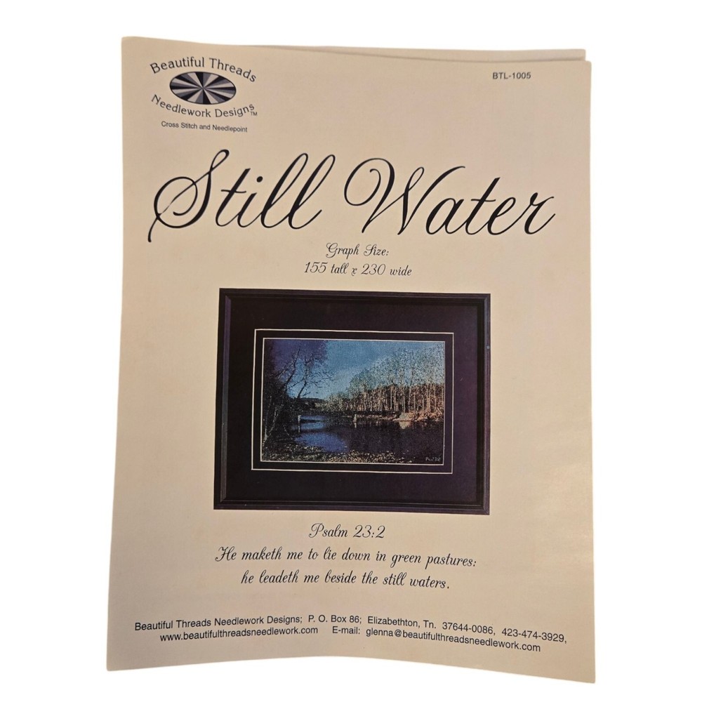 Beautiful Threads Needlework Designs Still Water Cross Stitch Pattern Graph