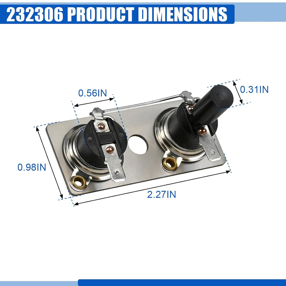 Water HEA TER Switch 232306 Water Heater Parts Thermostat Switch Replace for Sub