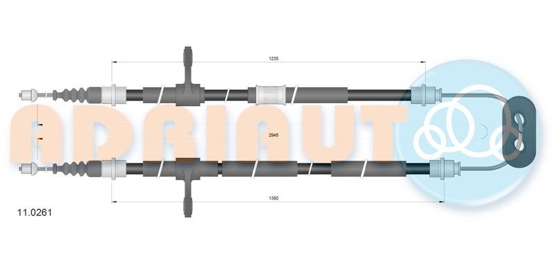Cable Pull, parking brake ADRIAUTO 11.0261