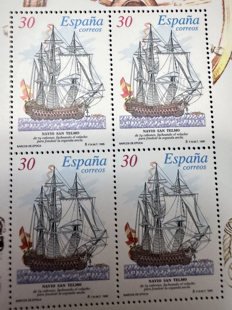 spanish stamps barcos de Espana min sheets