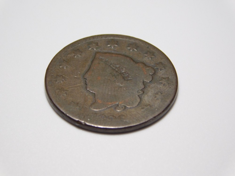 OLD US COPPER COINS 1826 CORONET HEAD LARGE CENT
