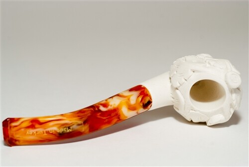 Standard Regular Meerschaum Pipe - BACCHUS w/ Zippered Case