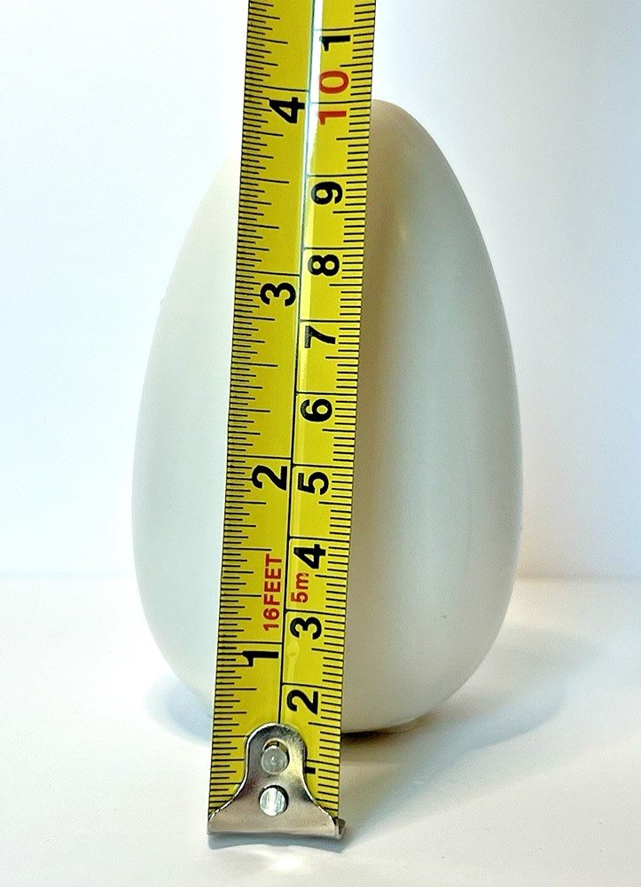 Modern Matt Ivory Oval Egg Shaped Bud Vase