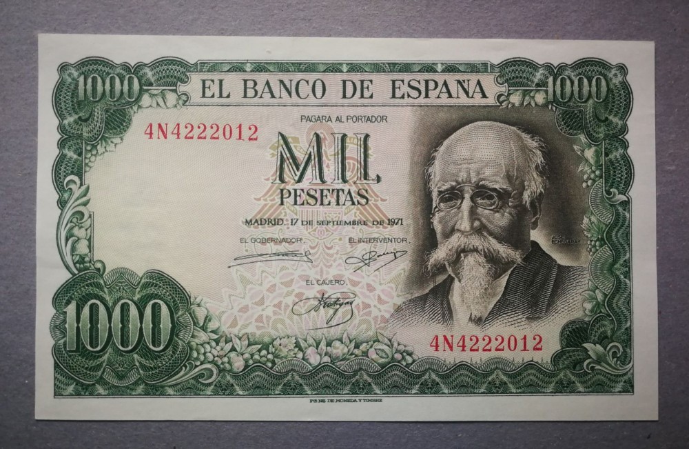 Spain 1000 Pesetas 1971 Unc