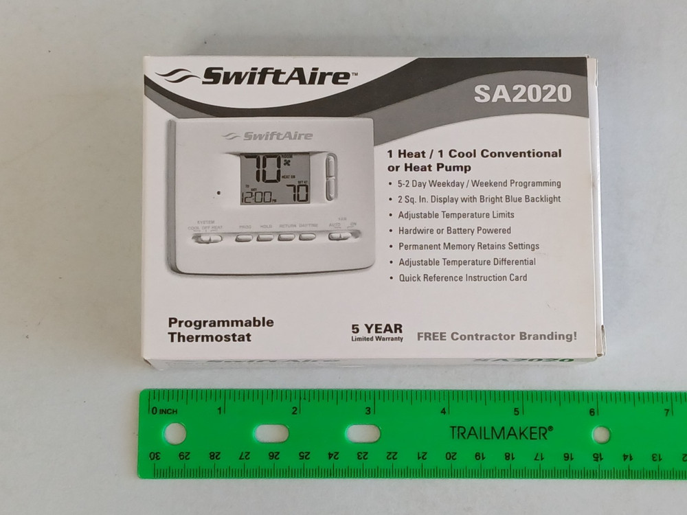 SWIFTAIRE Programmable Thermostat SA2020 New Open Box