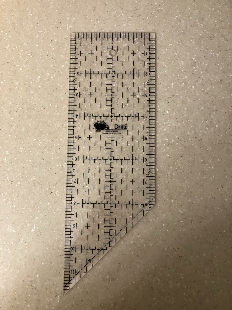 Dritz 45 Degree Angle Quilting Ruler-4"X12"