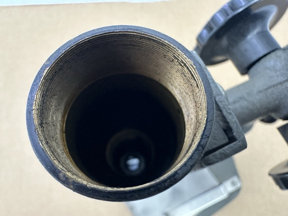 Vintage Optical Microscope Cast Iron Base Adjustable Stand Only - Unknown Maker