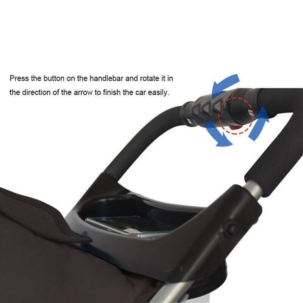 3/4 Wheels Foldable Pet Strollers Cat Dog Cage Strollers w/ Cup Holder & Basket