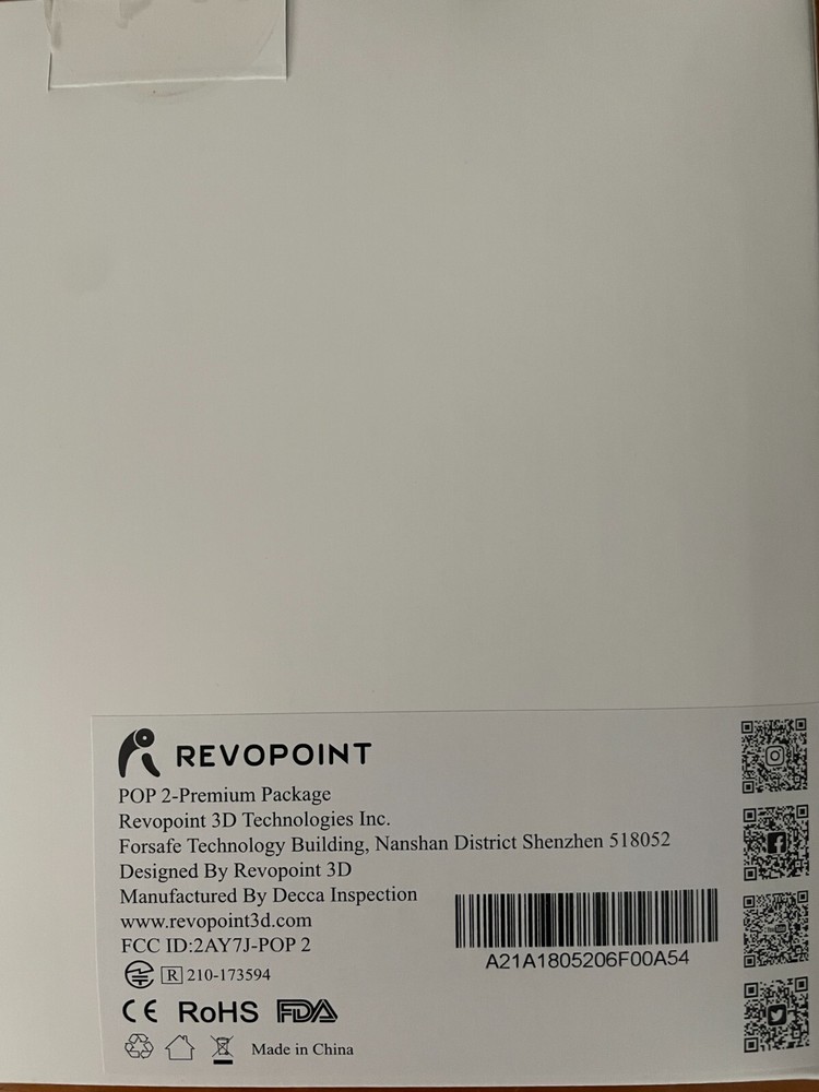Revopoint POP 2 Premium 3D Scanner 0.05mm Precision, Turntable, & Stabilizer