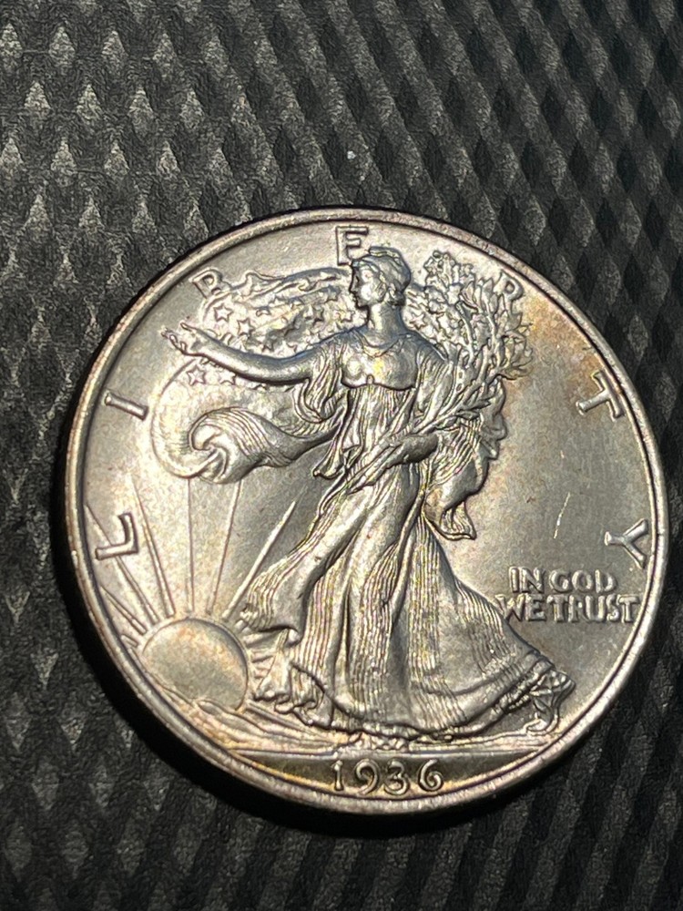 1936 Walking Liberty Half Dollar BU+ MS+ Sharp Strike