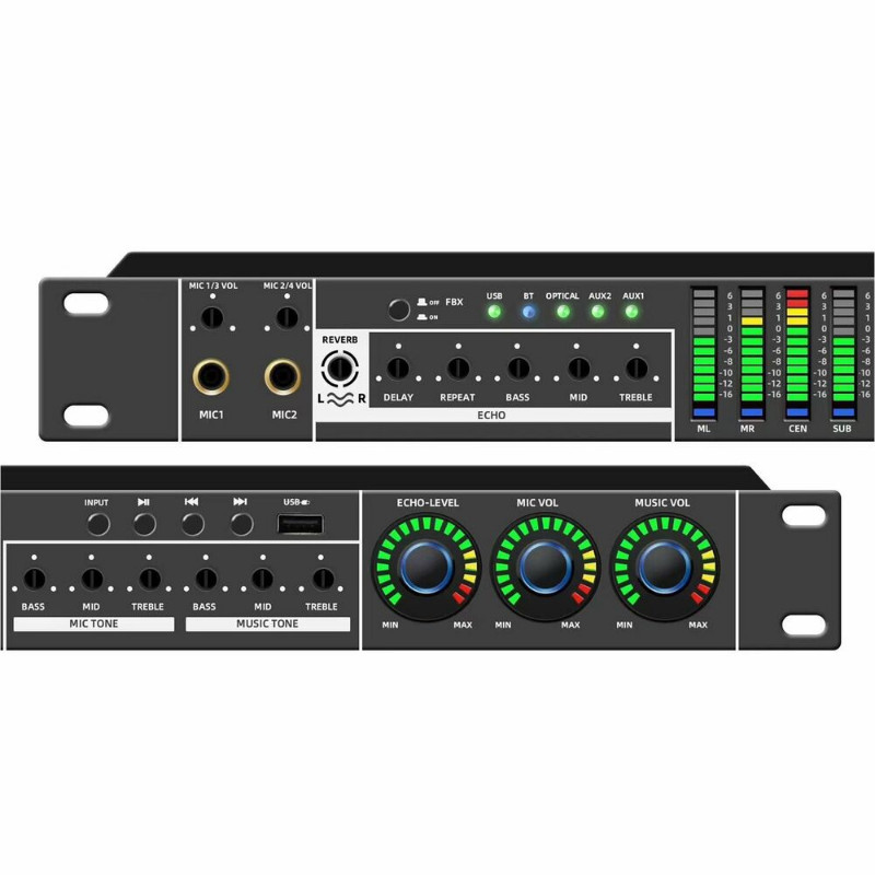 Professional Karaoke Processor Audio Processor Pre-Effects KTV Digital Audio USA