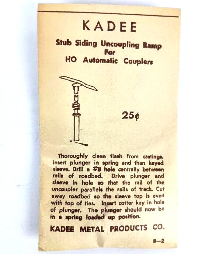 KADEE Stub Siding Uncoupling Ramp for HO Auto Couplers  #B-2