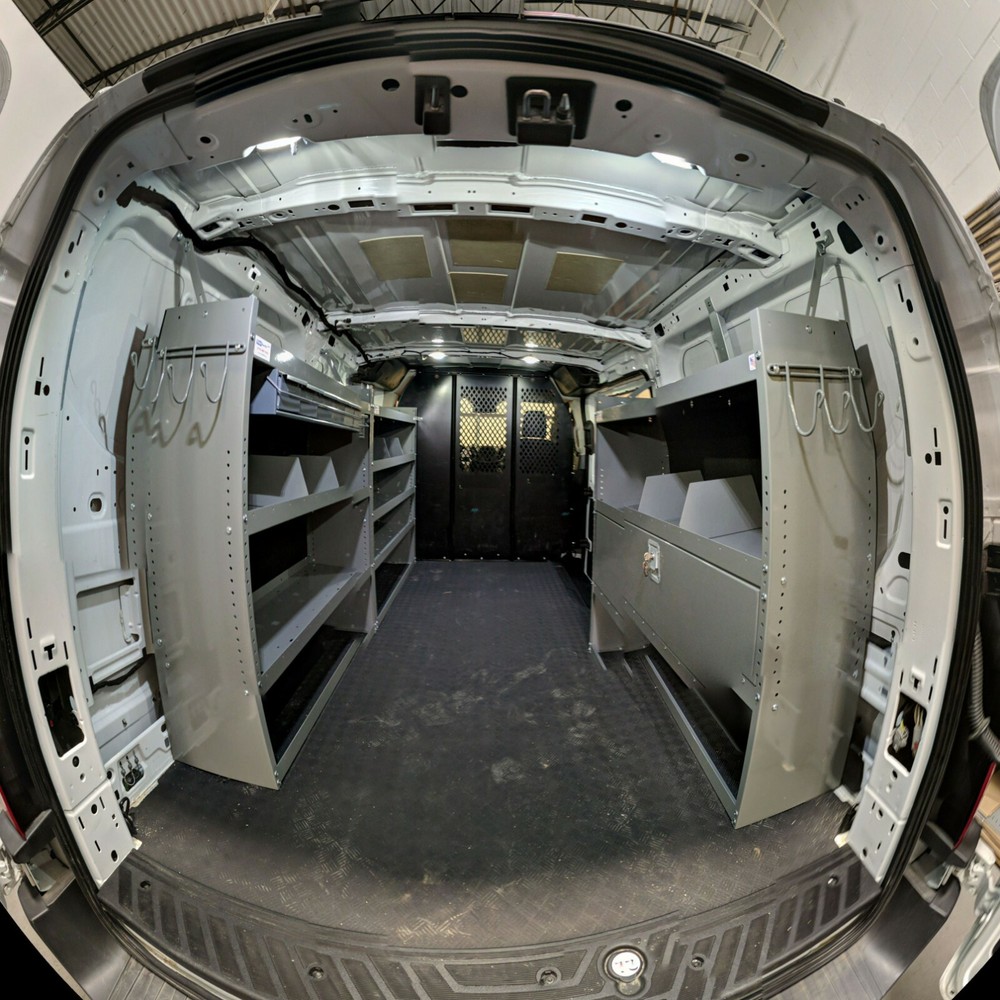 Van Shelving Package - Ford Econoline 1996-2014 - 3 Shelves+Partition+Drawer