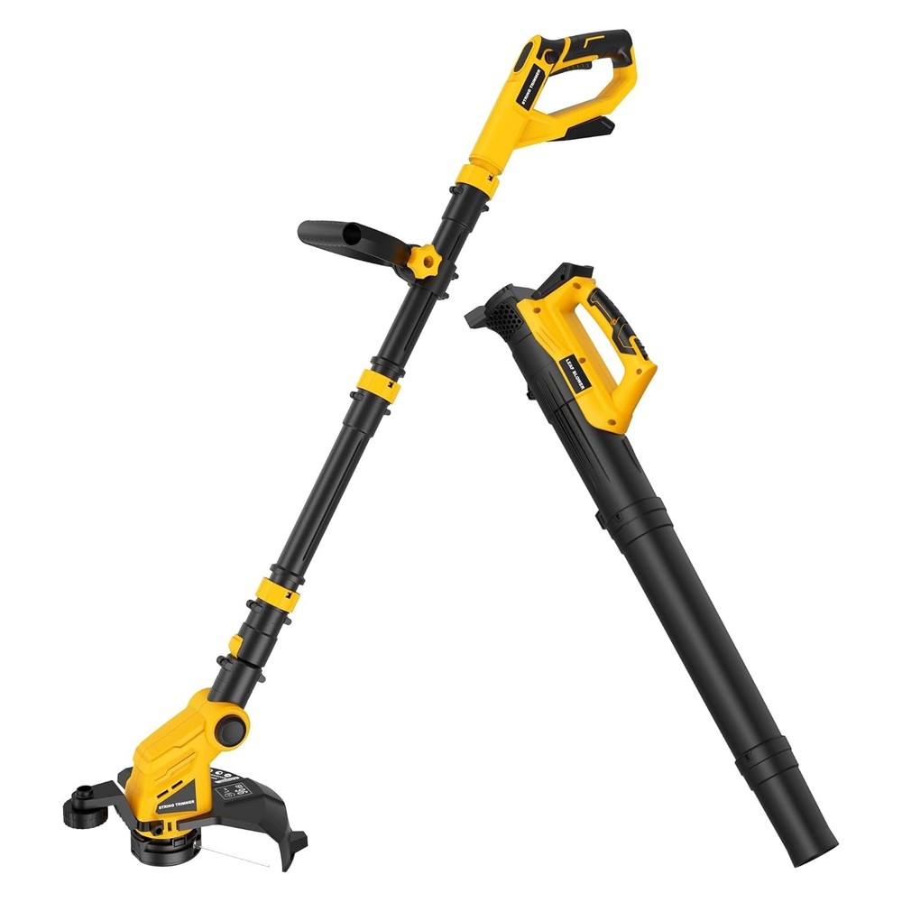 Cordless Weed Eater and Leaf Blower Combo Blower+String Trimmer