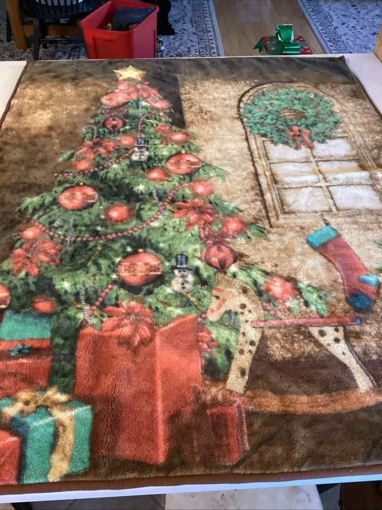 Throw Blanket Christmas Tree Star ,60x47 Soft