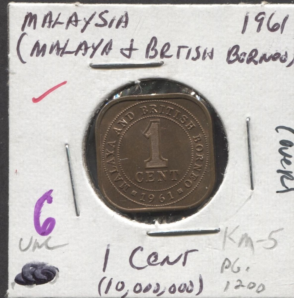 1961-UNC-Malaysia-1 Cent