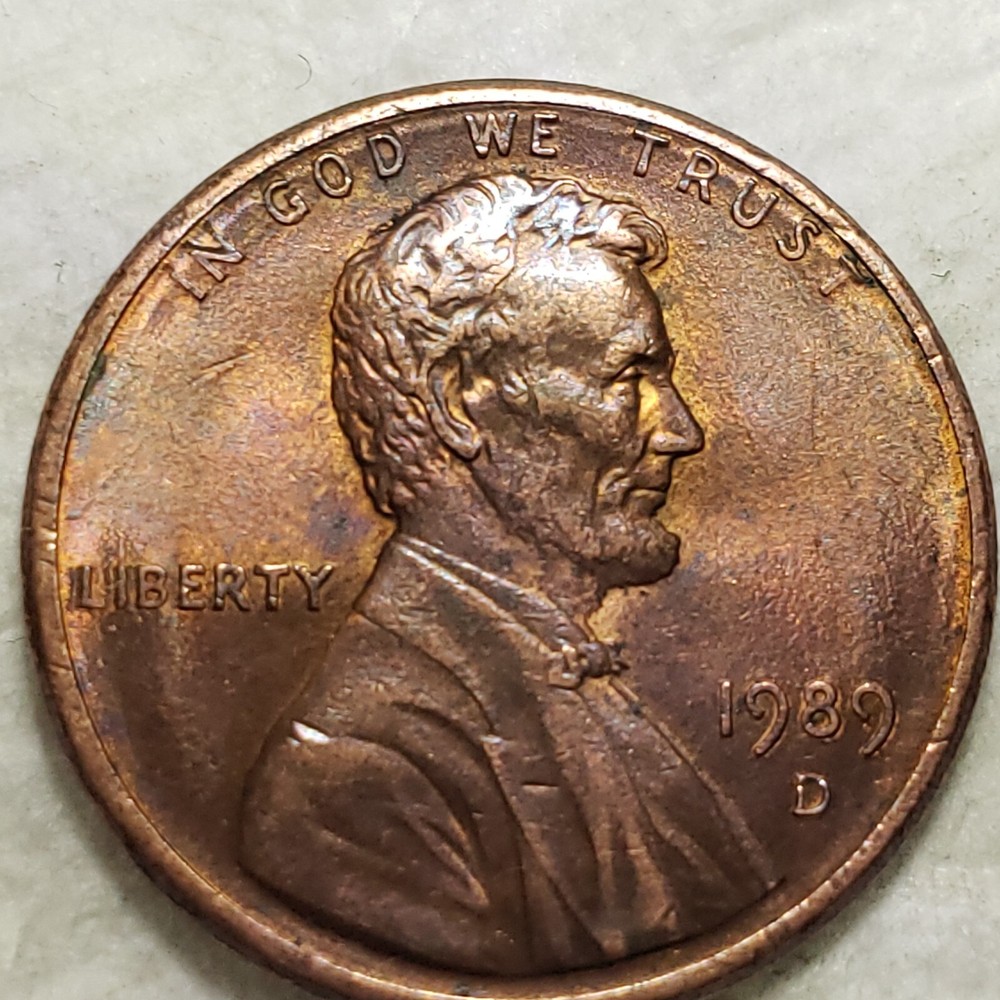 Lincoln Penny 1989 D 💥💥ERROR💥💥 OBVERSE 💯💯