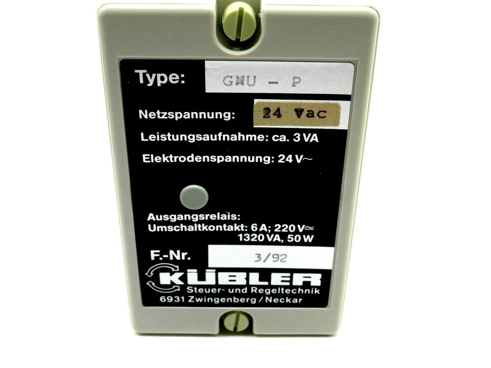 NEW KUBLER GNU-P CONTROL MODULE 24VAC GNUP
